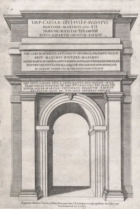 Framed Print : Speculum Romanae Magnificentiae: Front view of St. Lawrence Gateway, Rome, 1566. 1566 Framed Print : Speculum Romanae Magnificentiae: Front view of St. Lawrence Gateway, Rome, 1566. 1566