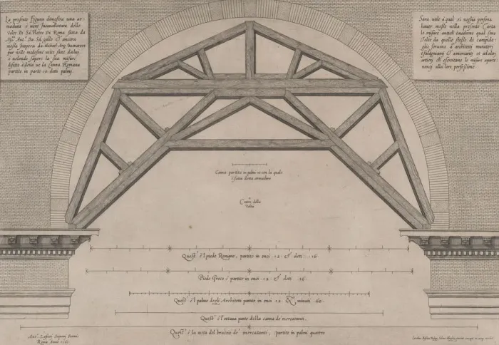 Framed Print : Speculum Romanae Magnificentiae: Wooden Framework to Support Arches in a Building Framed Print : Speculum Romanae Magnificentiae: Wooden Framework to Support Arches in a Building