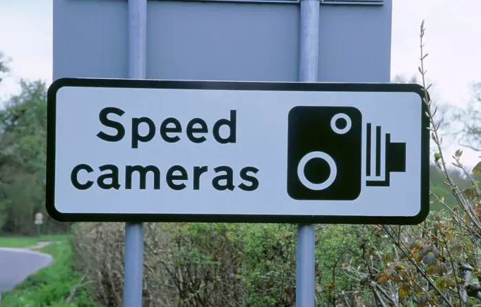 Framed Print : Speed Camera warning sign Framed Print : Speed Camera warning sign