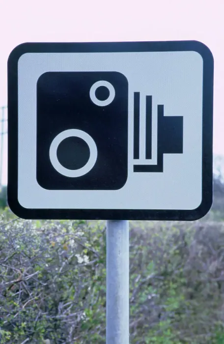 Framed Print : Speed Camera warning sign Framed Print : Speed Camera warning sign