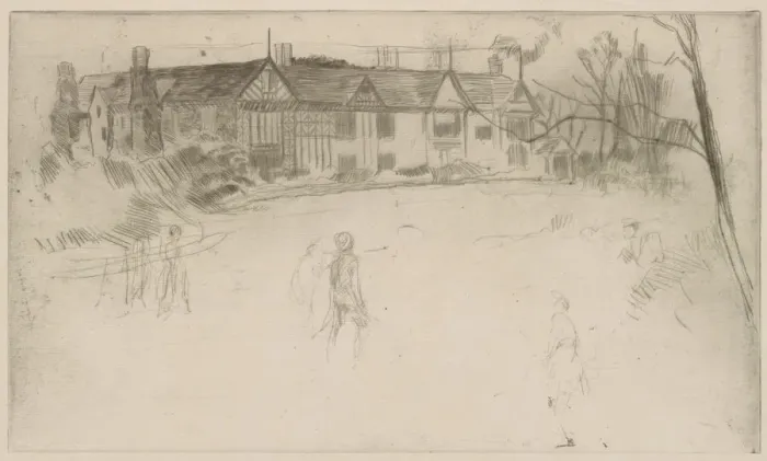 Framed Print : Speke Hall, 1875. Creator: James Abbott McNeill Whistler Framed Print : Speke Hall, 1875. Creator: James Abbott McNeill Whistler