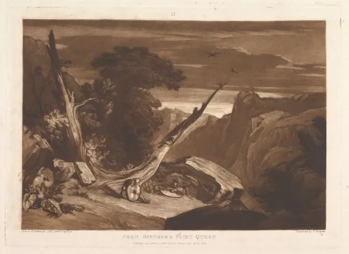 Framed Print : From Spensers Fairy Queen (Liber Studiorum, part VII, plate 36), June 1811 Framed Print : From Spensers Fairy Queen (Liber Studiorum, part VII, plate 36), June 1811