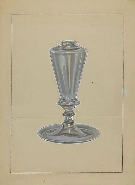 Sperm Oil Lamp, 1935 / 1942. Creator: John Dana