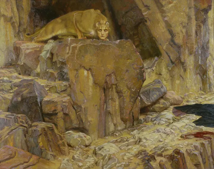 Framed Print : The Sphinx, 1887. Creator: Georg von Rosen Framed Print : The Sphinx, 1887. Creator: Georg von Rosen