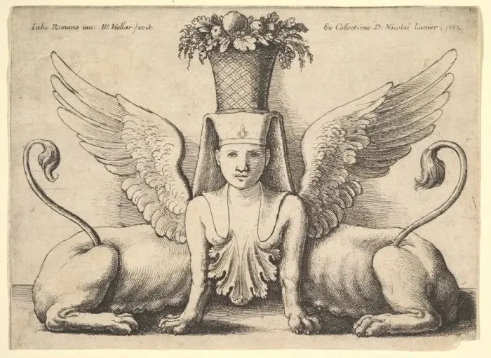 Framed Print : Sphinx with Two Bodies, 1652. Creator: Wenceslaus Hollar Framed Print : Sphinx with Two Bodies, 1652. Creator: Wenceslaus Hollar