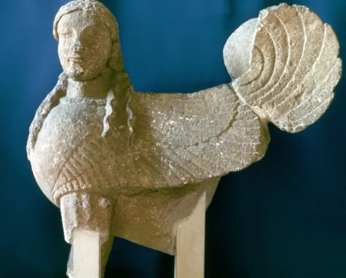 Framed Print : Sphinx from Cyprus, 6th century BC Framed Print : Sphinx from Cyprus, 6th century BC