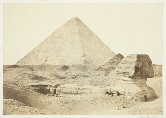 Framed Print : The Sphynx and Great Pyramid, 1857, printed 1862. Creator: Francis Frith