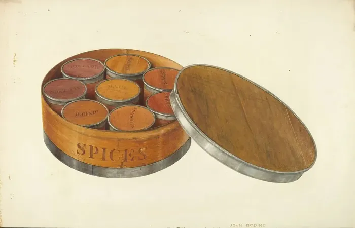 Framed Print : Spice Box, c. 1938. Creator: John Bodine Framed Print : Spice Box, c. 1938. Creator: John Bodine