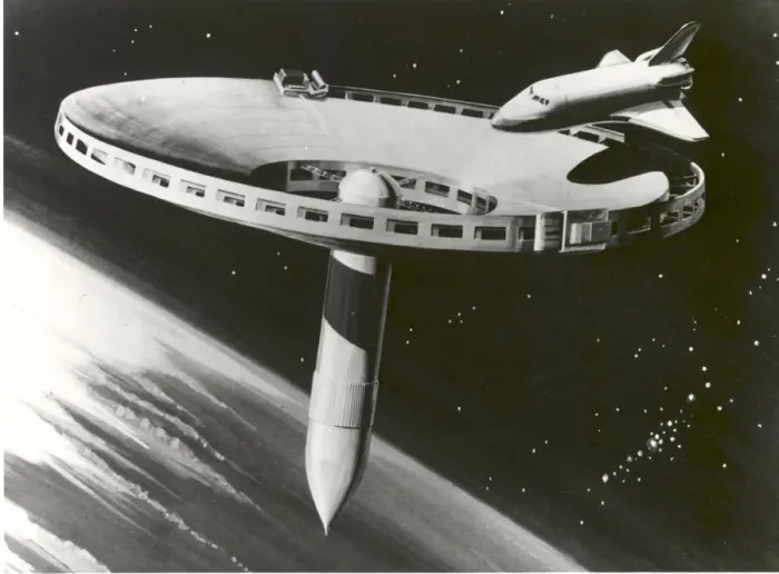 Framed Print : Spider Space Station Concept, 1977. Creator: NASA Framed Print : Spider Space Station Concept, 1977. Creator: NASA