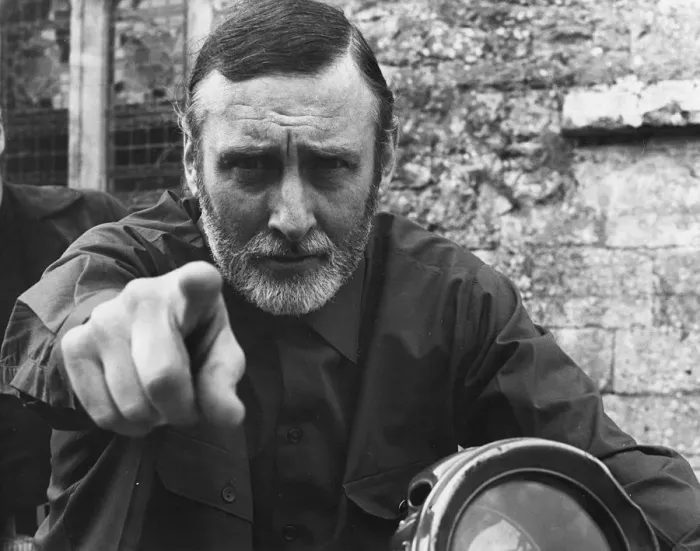 Framed Print : Spike Milligan at Beaulieu 1968. Creator: Unknown Framed Print : Spike Milligan at Beaulieu 1968. Creator: Unknown