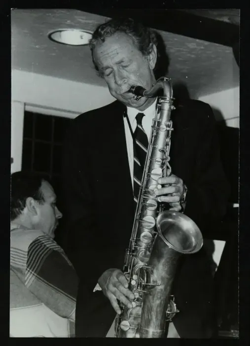 Framed Print : Spike Robinson playing the tenor saxophone at The Bell, Codicote, Hertfordshire, 11 September 1986 Framed Print : Spike Robinson playing the tenor saxophone at The Bell, Codicote, Hertfordshire, 11 September 1986