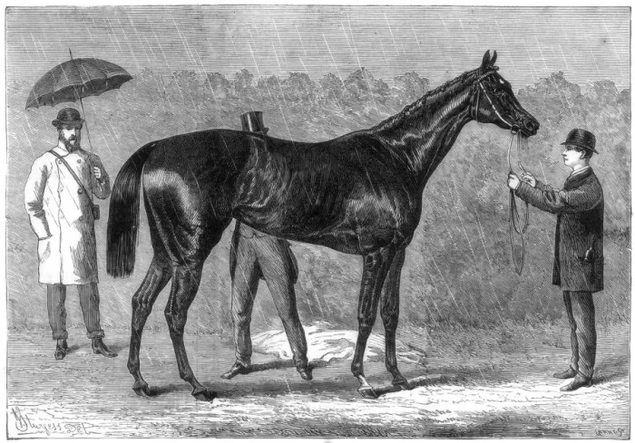 Framed Print : Spinaway, winner of the Oaks, 1875. Artist: Crane Framed Print : Spinaway, winner of the Oaks, 1875. Artist: Crane