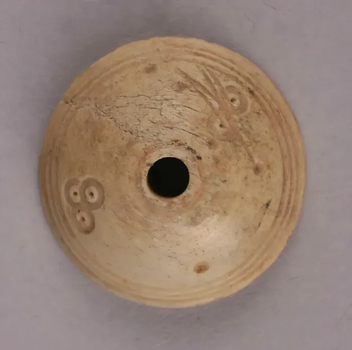 Framed Print : Spindle Whorl, Iran, 9th-10th century. Creator: Unknown Framed Print : Spindle Whorl, Iran, 9th-10th century. Creator: Unknown