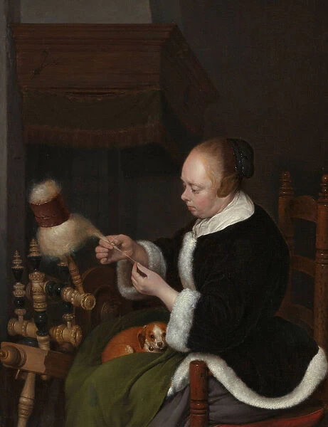 The spinner, 1652. Artist: Ter Borch, Gerard, the Younger (1617-1681)