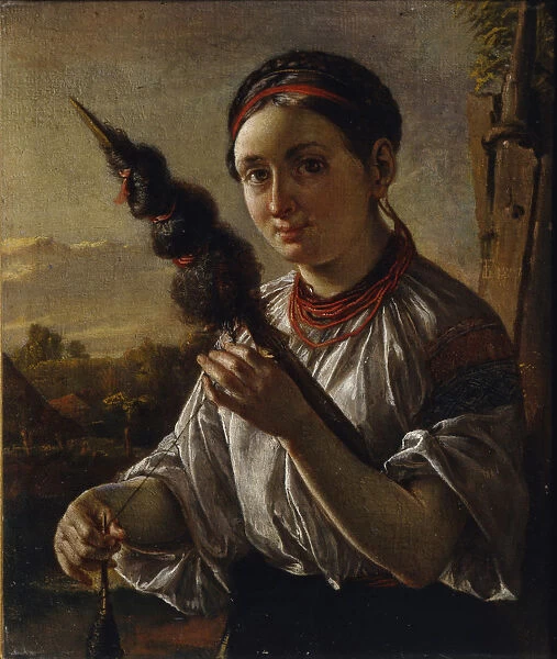 Spinner, 1821. Artist: Tropinin, Vasili Andreyevich (1776-1857)