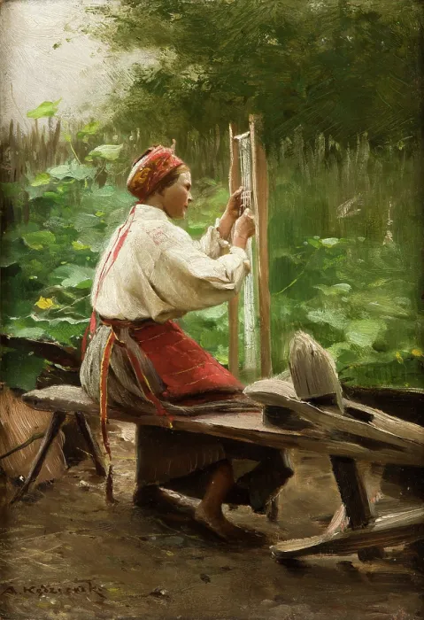 Framed Print : Spinner, c1900. Creator: Apolonusz Kedzierski Framed Print : Spinner, c1900. Creator: Apolonusz Kedzierski