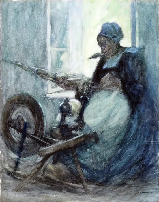 Framed Print : Spinning, 1913. Creator: Maud Winifred Sherwood Framed Print : Spinning, 1913. Creator: Maud Winifred Sherwood