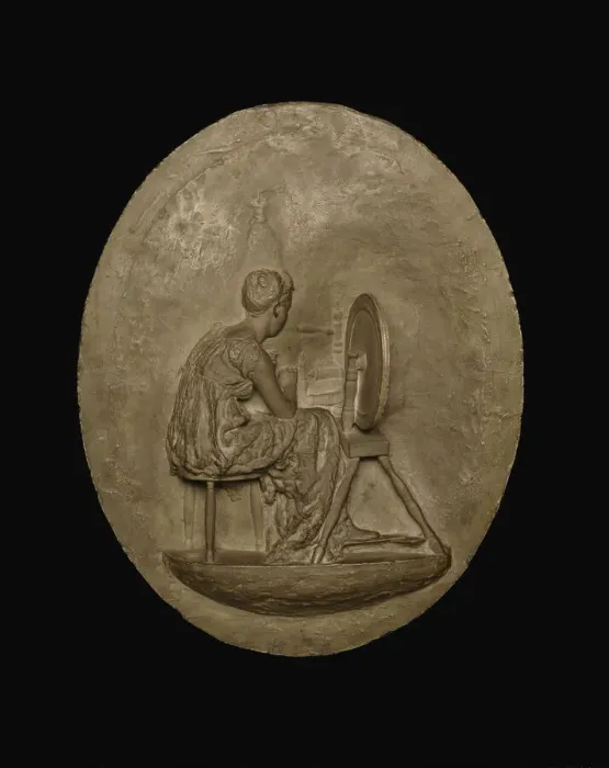 Framed Print : Spinning, Modeled 1882-83, cast c. 1886. Creator: Thomas Eakins Framed Print : Spinning, Modeled 1882-83, cast c. 1886. Creator: Thomas Eakins