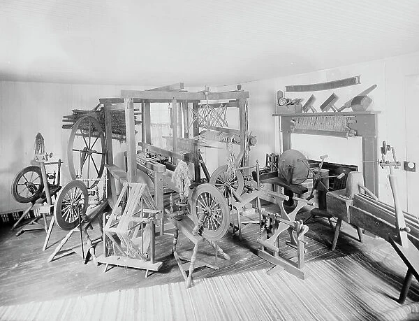 The Spinning room at Mt. Vernon, c.between 1910 and 1920. Creator: Unknown
