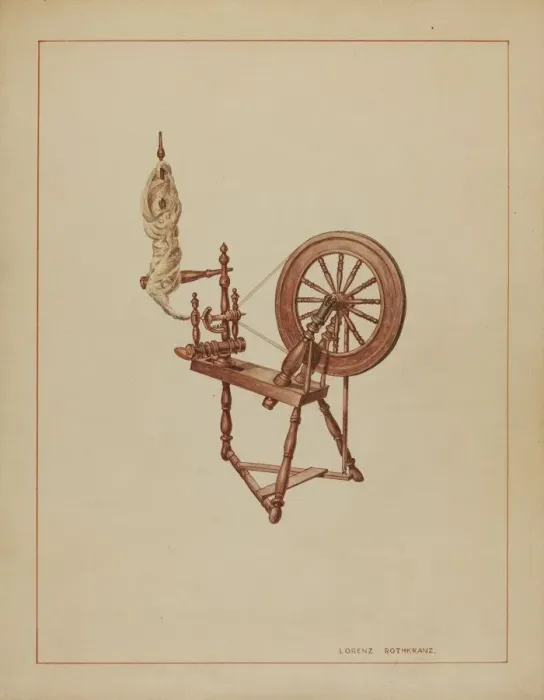 Framed Print : Spinning Wheel, 1935 / 1942. Creator: Lorenz Rothkrantz Framed Print : Spinning Wheel, 1935 / 1942. Creator: Lorenz Rothkrantz