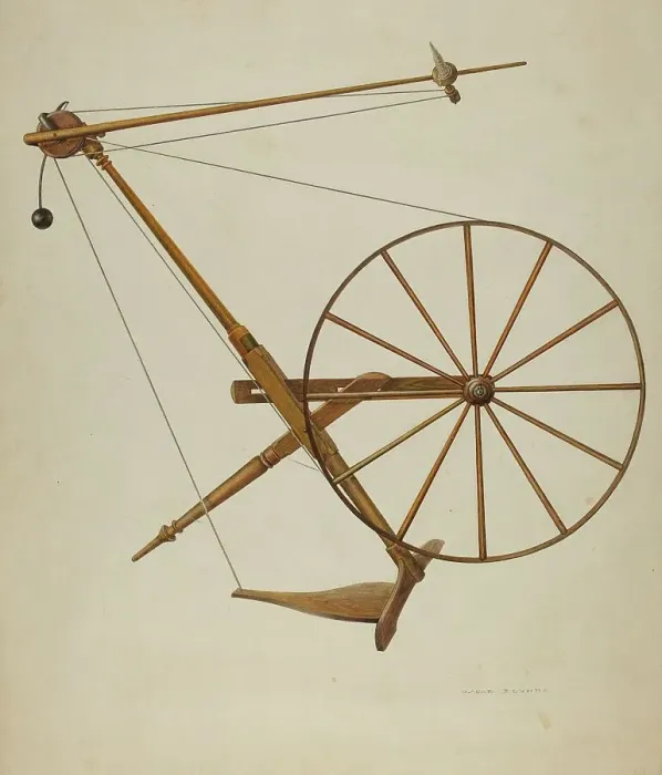 Framed Print : Spinning Wheel, 1941. Creator: Oscar Bluhme Framed Print : Spinning Wheel, 1941. Creator: Oscar Bluhme