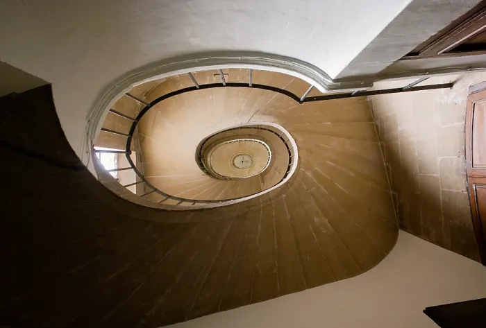 Framed Print : Spiral Staircase, St. Sulpice, Paris. Creator: Tom Artin Framed Print : Spiral Staircase, St. Sulpice, Paris. Creator: Tom Artin