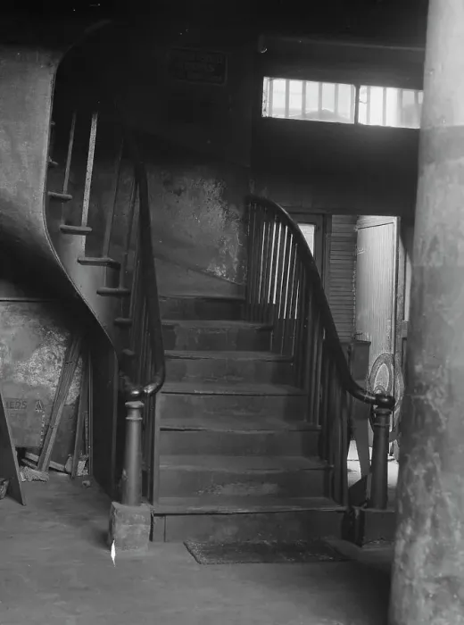Framed Print : Spiral stairway, New Orleans or Charleston, South Carolina, between 1920 and 1926. Creator: Arnold Genthe Framed Print : Spiral stairway, New Orleans or Charleston, South Carolina, between 1920 and 1926. Creator: Arnold Genthe