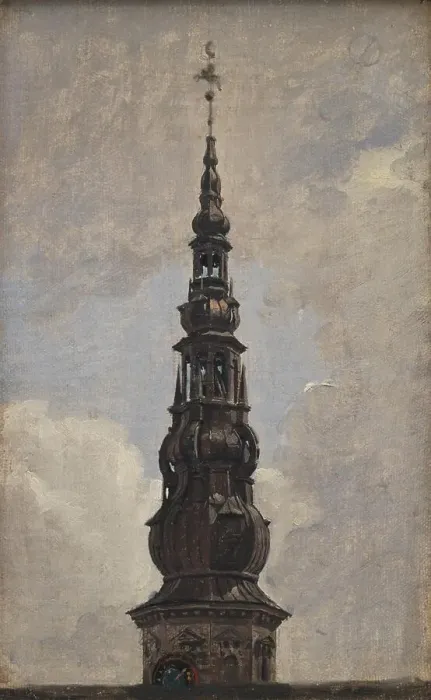 Framed Print : The Spire of the Trumpeters Tower on Kronborg Castle, 1834. Creator: Constantin Hansen Framed Print : The Spire of the Trumpeters Tower on Kronborg Castle, 1834. Creator: Constantin Hansen
