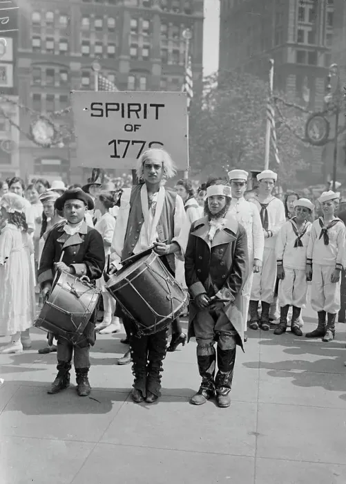 Framed Print : Spirit of 76 [parade], 1917. Creator: Bain News Service