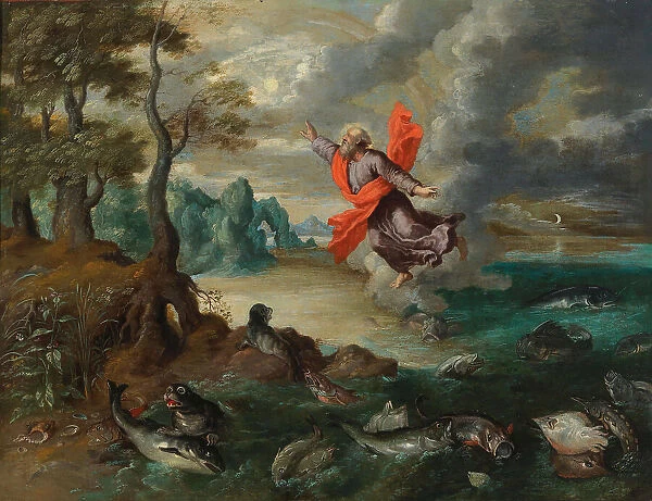 The Spirit of God Hovering over the Waters, c. 1650. Creator: Brueghel, Jan, the Younger (1601-1678)