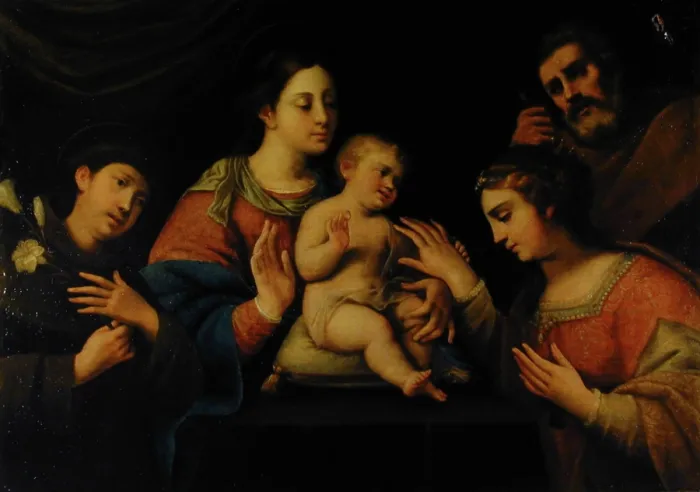 Framed Print : Spiritual Betrothal of Saint Catherine of Alexandria with the Infant Jesus, c17th century. Creator: Unknown Framed Print : Spiritual Betrothal of Saint Catherine of Alexandria with the Infant Jesus, c17th century. Creator: Unknown