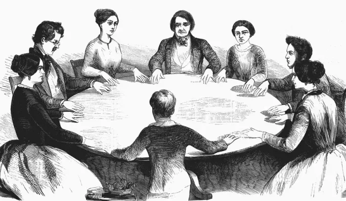 Framed Print : Spiritualist meeting in Leipzig, Germany, 1893 Framed Print : Spiritualist meeting in Leipzig, Germany, 1893