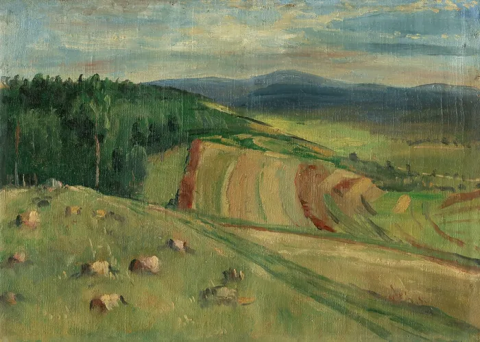 Framed Print : Spis Landscape, 1900-1920. Creator: Jozef Hanula Framed Print : Spis Landscape, 1900-1920. Creator: Jozef Hanula