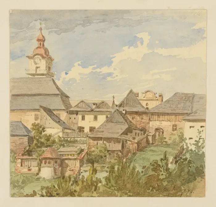 Framed Print : Spisska Sobota, 1875-1880. Creator: Eugen Wallachy Framed Print : Spisska Sobota, 1875-1880. Creator: Eugen Wallachy