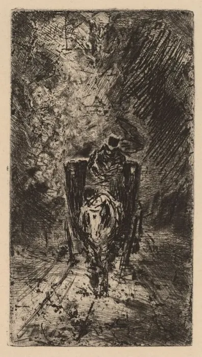 Framed Print : Spleen et Ideal, c. 1876. Creator: Felix Hilaire Buhot Framed Print : Spleen et Ideal, c. 1876. Creator: Felix Hilaire Buhot