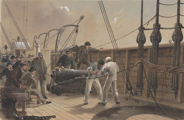 Splicing the Cable (after the First Accident) on Board the Great Eastern, July 25th, 1865