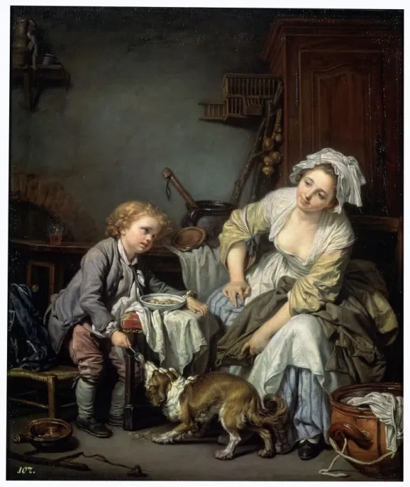 Framed Print : Spoilt Child, 1765. Artist: Jean-Baptiste Greuze Framed Print : Spoilt Child, 1765. Artist: Jean-Baptiste Greuze