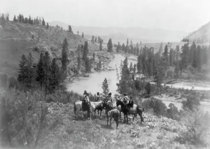 Framed Print : On Spokane River, c1910. Creator: Edward Sheriff Curtis Framed Print : On Spokane River, c1910. Creator: Edward Sheriff Curtis