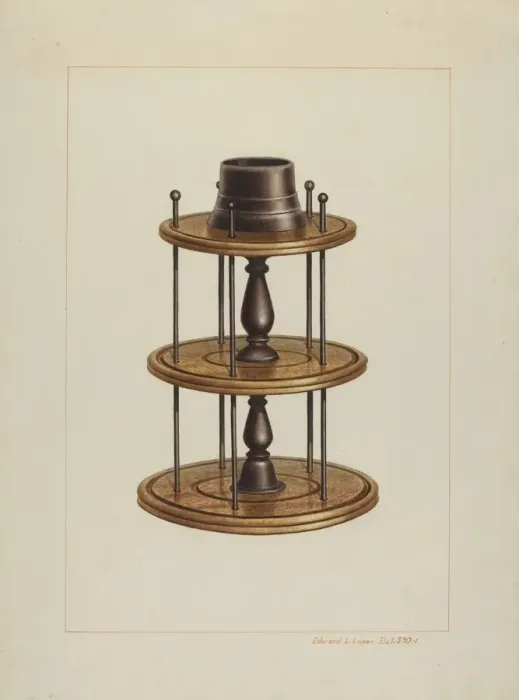Framed Print : Spool Holder, c. 1938. Creator: Edward L Loper Framed Print : Spool Holder, c. 1938. Creator: Edward L Loper