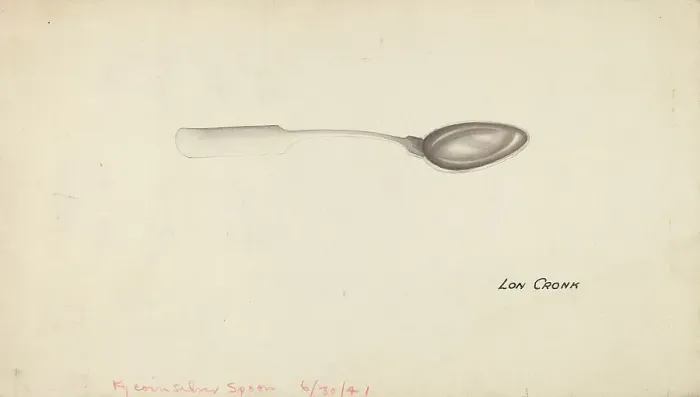 Framed Print : Spoon, 1935 / 1942. Creator: Lon Cronk Framed Print : Spoon, 1935 / 1942. Creator: Lon Cronk