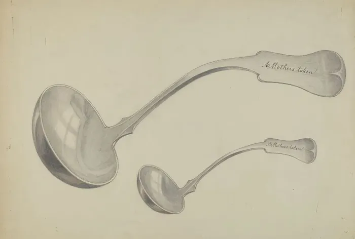 Framed Print : Spoon, c. 1937. Creator: Edith Towner Framed Print : Spoon, c. 1937. Creator: Edith Towner