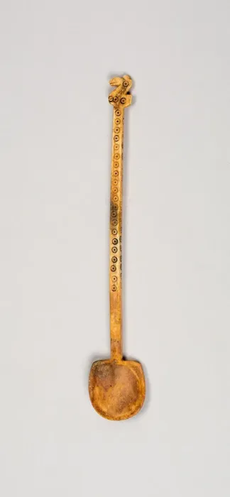 Framed Print : Spoon Incised with Circles on Handle and Abstract Bird on Top, A. D. 1450 / 1532 Framed Print : Spoon Incised with Circles on Handle and Abstract Bird on Top, A. D. 1450 / 1532