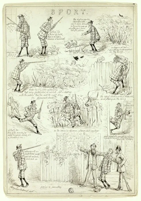 Framed Print : Sport, n.d. Creator: Percy Cruikshank Framed Print : Sport, n.d. Creator: Percy Cruikshank