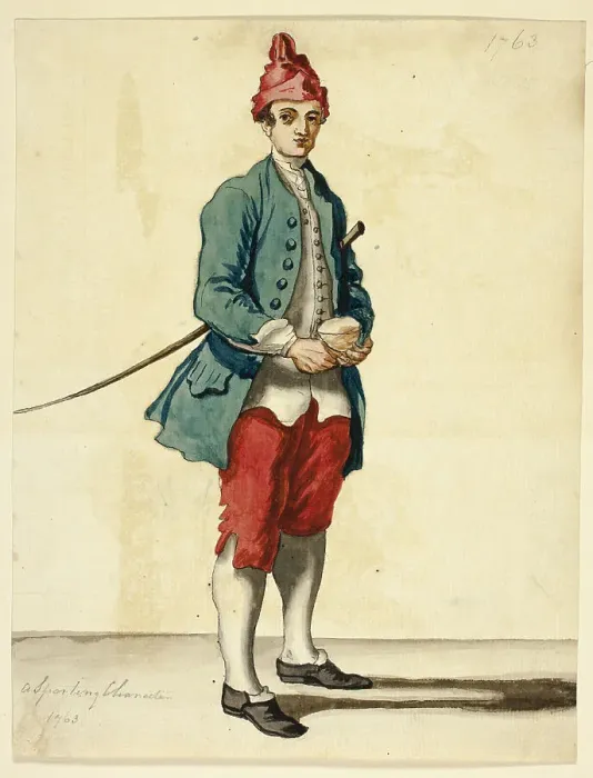 Framed Print : A Sporting Character, 1754-1796. Creator: David Allan Framed Print : A Sporting Character, 1754-1796. Creator: David Allan