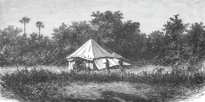 Framed Print : Sportsman's Tent in India; Notes on the Indian Wolf, Canis Pallipes. 1875. Creator: Charles Horne. Sportsman's Tent in India; Notes on the Indian Wolf, Canis Pallipes. 1875. Creator: Charles Horne Framed Print : Sportsman's Tent in India; Notes on the Indian Wolf, Canis Pallipes. 1875. Creator: Charles Horne. Sportsman's Tent in India; Notes on the Indian Wolf, Canis Pallipes. 1875. Creator: Charles Horne