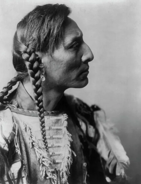 Framed Print : Spotted Bull-Mandan, c1908. Creator: Edward Sheriff Curtis Framed Print : Spotted Bull-Mandan, c1908. Creator: Edward Sheriff Curtis