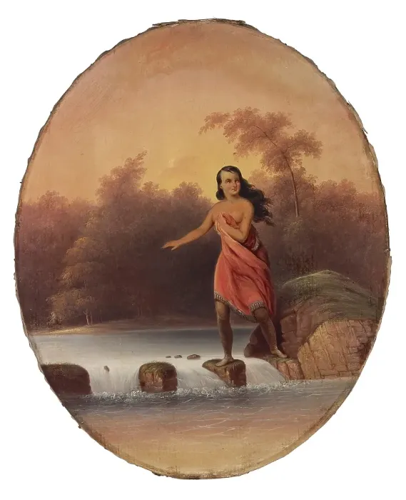 Framed Print : Spotted Fawn (Copy of The Chief's Daughter by John Gadsby Chapman), 1864. Creator: George Winter Framed Print : Spotted Fawn (Copy of The Chief's Daughter by John Gadsby Chapman), 1864. Creator: George Winter