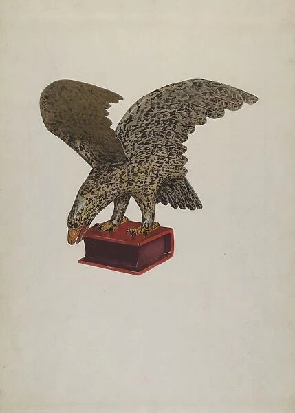 Spread Eagle on Bible, c. 1937. Creator: Joseph Goldberg