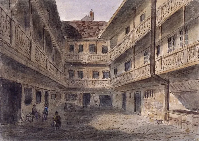 Framed Print : The Spread Eagle Inn, Gracechurch Street, London, c1850 Framed Print : The Spread Eagle Inn, Gracechurch Street, London, c1850