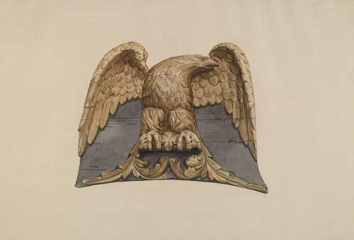 Framed Print : Spread Eagle Relief, 1935 / 1942. Creator: Flora Merchant Framed Print : Spread Eagle Relief, 1935 / 1942. Creator: Flora Merchant